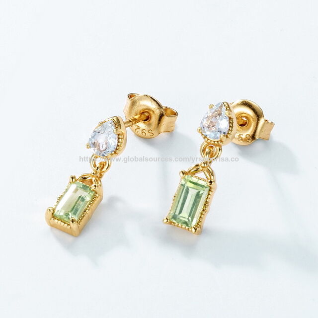 Novos Brincos Pendentes de Prata Esterlina 925 Banhados a Ouro 18k, Joias da Moda para Mulheres no Atacado