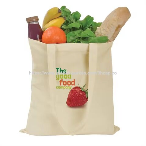 Bolsa de algodón reutilizable personalizada con impresión a medida, bolsa de tela de algodón con logo, bolsa tote para compras, bolso de mano y de hombro for sale at factory direct price