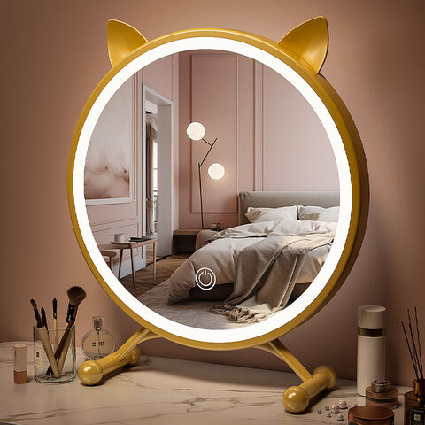 Miroir de Maquillage Lumineux, Miroir de Courtoisie Hollywood avec Lumières et Rotation à 105°