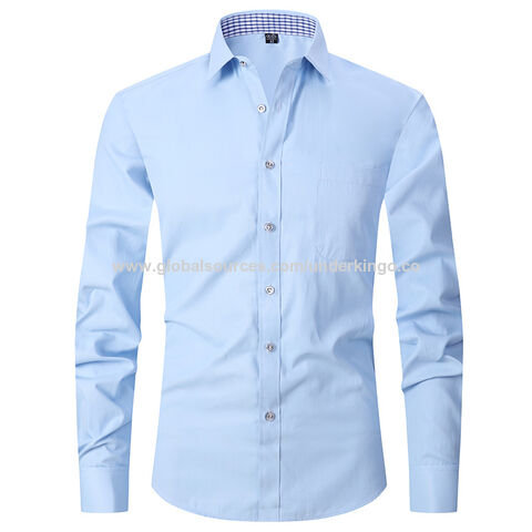 Camisas masculinas de ganga slim fit de manga comprida, quentes e modernas, preço de fábrica China 2024 for sale at factory direct price