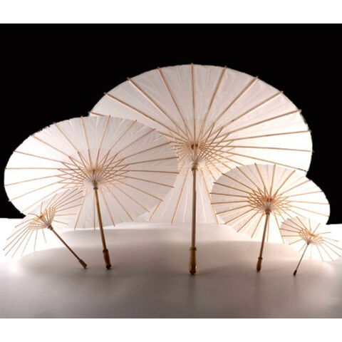Guarda-chuva de Papel Branco Artesanal para Decoração de Casamento, Pintura DIY para Crianças, Desenho, Artesanato, Presentes for sale at factory direct price