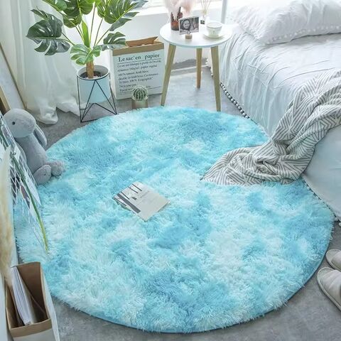 Tapis Textile Rond Nordique Personnalisé en Peluche Douce Multifonctionnel pour la Décoration Intérieure