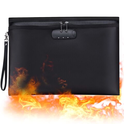 Fireproof Document Bag With Lock Fireproof Waterproof Money Bag Safe ...
