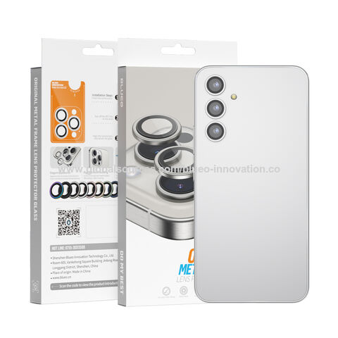 Protector de lente de cristal con marco de metal original BLUEO, producto de tendencia, para Samsung S24