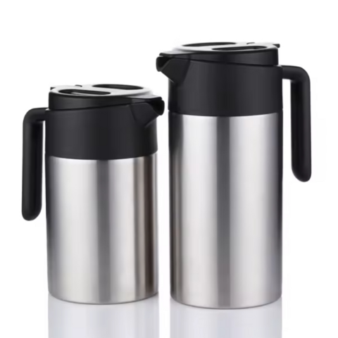 Taza de café de acero inoxidable de doble pared con tapa a prueba de fugas, termo de vacío, taza de viaje, cafetera/jarra de acero inoxidable