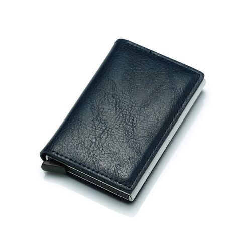 Billetera Delgada con Bloqueo RFID de Moda, Tarjetero con Funda de Cuero PU, Mini Billetera Multifuncional para Hombre for sale at factory direct price