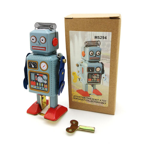 Robot de Cuerda Vintage Hecho a Mano de Metal - Modelo Clásico de Robot de Juguete de Hojalata para Colección - Juguete Mecánico for sale at factory direct price
