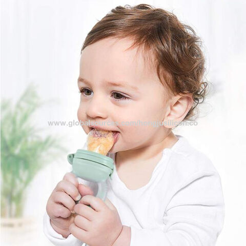 Chupete alimentador para bebé, mordisqueador de alimentos frescos, tetina de silicona para bebés, alimentador de frutas para niños, suministros seguros para la alimentación de frutas para bebés