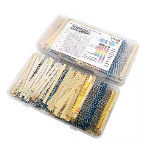 Lot de 2600 pièces 130 valeurs 1/4W 0.25W 1% Résistances à film métallique Assortiment Kit Ensemble Lot Assortiment de résistances Fixes