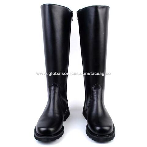 Herren High Top Stiefel Herbst Winter Langschaftstiefel Baumwollstiefel Plüsch Ehrengarde Fahnenträger Langstiefel for sale at factory direct price