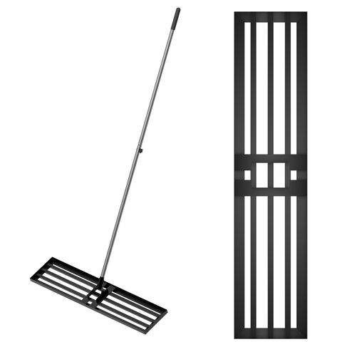 Buy-wish Steel Head Reinforced Design Rolling Lawn Rake Diy Gardening ...