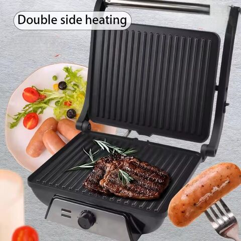 Profi Küchengeräte: Elektrischer Multifunktionsgrill 180° mit Antihaftbeschichtung für Fleisch und Snacks