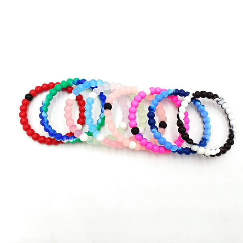 Pulsera Noctilucente Personalizada de Silicona Luminosa con Camuflaje, Transparente y Cuentas Multicolor - Ideal para Mayoristas