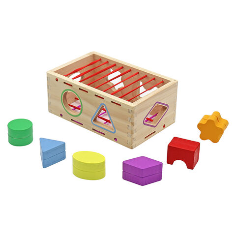 Montessori Lernspielzeug aus Holz, Formensortierspielzeug mit Klangbausteinen, individuell anpassbar W12D421
