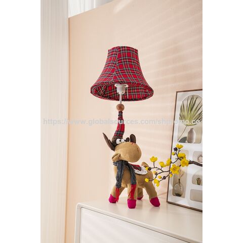 Tischlampen für Kinder als Weihnachtsgeschenk 2024, Cartoon-Schlafzimmerlampe für Kinder (Weihnachts-Hirsch-Tischlampe)
