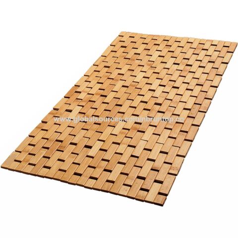 Tapete de banho antiderrapante de bambu barato, à prova d'água, tapete de banheiro resistente para chuveiro de luxo, venda por atacado