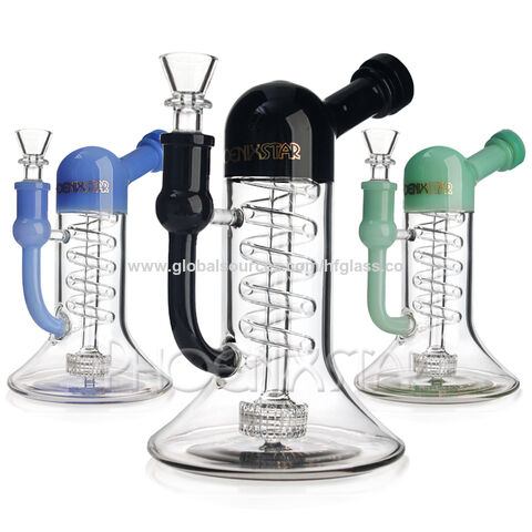 Phoenix Bubbler Tobacco Recycler Dab Oil Rig Handy Glass Bong Smoking ...