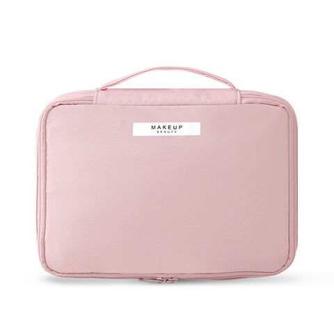 Neceser Grande de Poliéster con Cremallera para Maquillaje, Bolsa de Aseo de Viaje para Mujeres y Niñas, Estuche de Maquillaje
