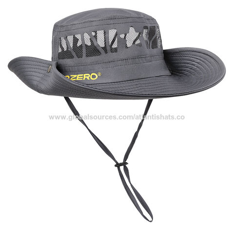 Hat Boonie Hats Cowboy Style Hat Wide Brim Fishing Hat Foldable & Crushable  With String Breathable Packable Mesh Cap Grey - China Wholesale Hats $0.562  from Atlantis Industry Group Co., Limited | Globalsources.com