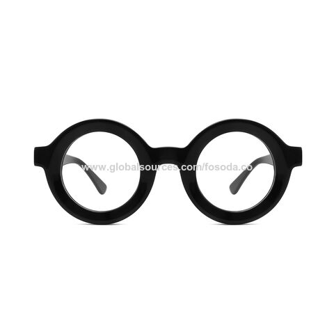 Hot Sale Luxury Acetate Round Thick Eyeglass Frames Spectacles Prescription Glasses Eyewear Handmade Designer Optical Frames Expore China Wholesale Eyeglasses Frames and Eyeglasses Frames Glasses Fram...