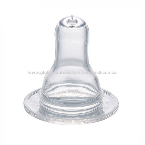 Fábrica chinesa Atacado Livre de BPA Silicone Líquido Chupeta para bebê Tetina padrão para bebê Pescoço longo Bico de silicone para bebê