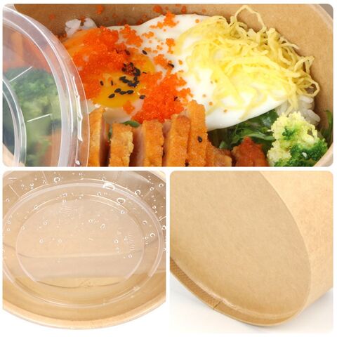 2024 Hot Sale Food Grade Kraft Paper Bowl Eco-friendly Disposable Paper ...