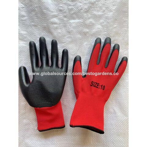 Guantes industriales de trabajo pesado con agarre de látex, guantes de seguridad para construcción, jardinería y equipo de protección al por mayor