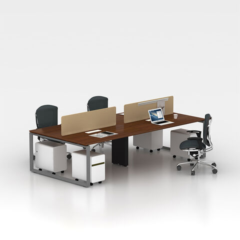 Bürotisch Schreibtisch Büromöbel für 4 Personen Workstation Moderne Stahltische Arbeitsplätze Büro Schreibtische