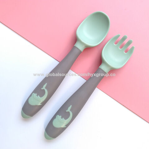 Babyhug Flexible Spoon & Fork Set - Pink