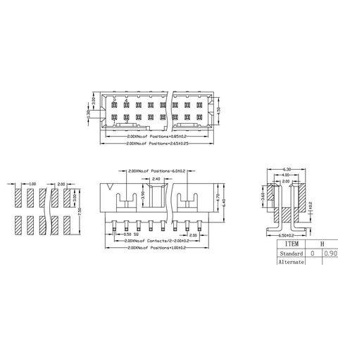 Connecteur IDE selon le schéma ci-joint. Votre commande minimale est due à son utilisation pour le développement de projets. Pas de 2x11, 2 mm.