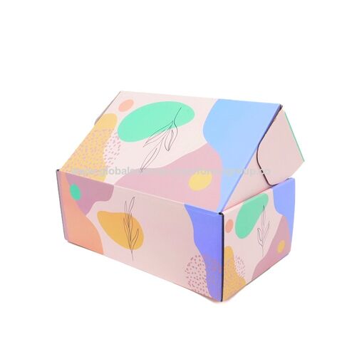 Custom Logo Glossy Cardboard Cartons Shipping Mailer Box Pink Mailing ...