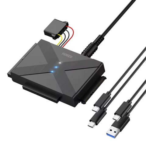 محول FIDECO بتصميم جديد من النوع C SATA IDE إلى USB 3.0 ، محول SATA IDE إلى USB 3.0
