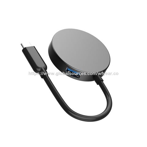 Adaptador USB-C a USB-C 3 en 1 con puerto de transferencia de datos USB 3.0 para MacBook y iPad - Concentrador USB-C de alta velocidad