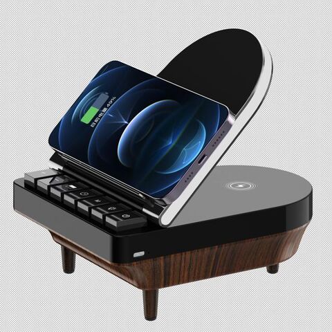 Portable BT Outdoor Piano Speaker with Led Flashing Light Wireless Phone Charger Speaker for sale at factory direct price
