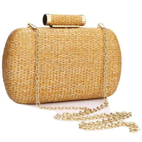 Bolso bandolera tejido de paja mini para mujer al por mayor, bolso de mano tipo cesta pequeña para playa for sale at factory direct price