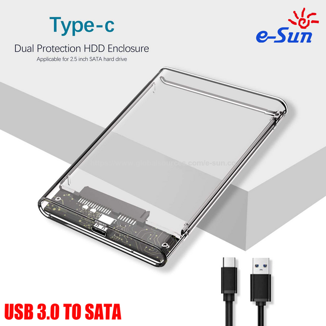 Laptop HDD Gehäuse USB 3.0 zu SATA mit USB 3.0 Kabel 5Gbps HDD Gehäuse für 9,5mm/7mm 2,5 Zoll SATA HDD 2TB, 3TB, 4TB/SSD