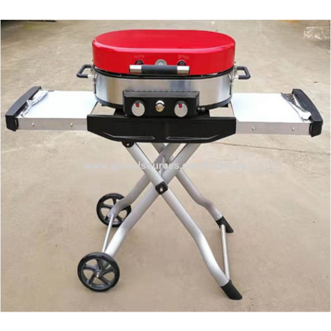 Barbecue à Gaz Portable avec 2 Roues pour Usage Extérieur - Grill BBQ à Gaz pour Camping et Jardin for sale at factory direct price