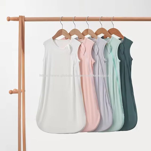 Fabricante de Fábrica Recién Nacido 0.5 1.0 Tog Envoltura de Pañales con Cremallera de Doble Sentido Bolsa de Dormir de Bambú Saco de Dormir para Bebé