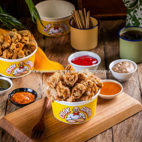 Paper Cup Custom Disposable Kraft Paper French Fries Fast Food Fried ...