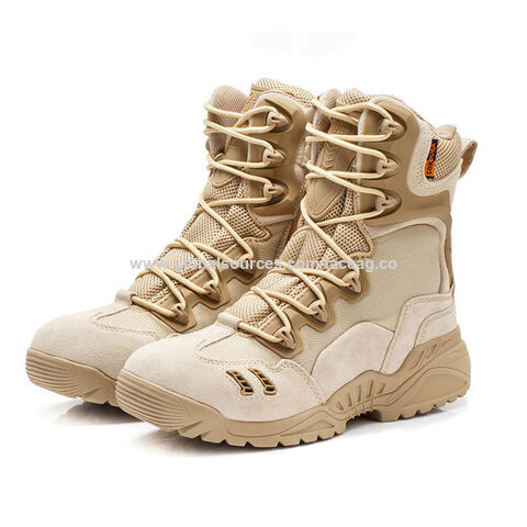 Vente en gros de bottes de randonnée et d'escalade tactiques, chaussures de sport d'extérieur imperméables, bottes de travail, bottes de combat montantes