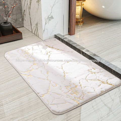 Badezimmerteppiche Badematte Rutschfest Weich Dickes Kunstfell Kaninchen Wasserabsorbierend Duschvorleger for sale at factory direct price