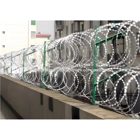 High Quality Galvanized Pvc Coated Barbed Razor Barbed Wire Mesh Iron ...