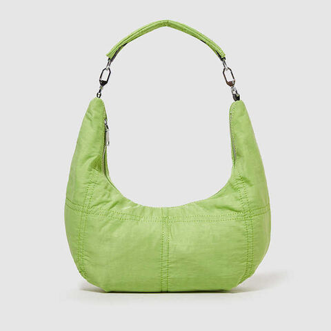 Fornecedor de fábrica Logotipo personalizado da moda em forma de lua Bolsa de ombro de lona de algodão Bolsa hobo Bolsa tiracolo de lona