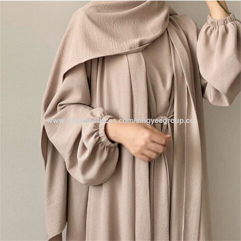 Abaya 2024 Turquía Dubái Color Sólido Conjunto de dos piezas - Venta al por mayor Abayas de Turquía