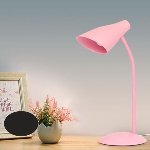 Lámpara de mesa de fábrica a precio de oferta, manguera de silicona OEM barata, aprendizaje rosa azul