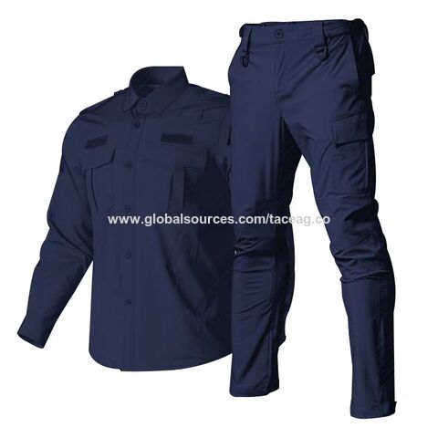 Factory Outdoor Training Suit Quick Navy Blue Dry Long Sleeve Tactical ...