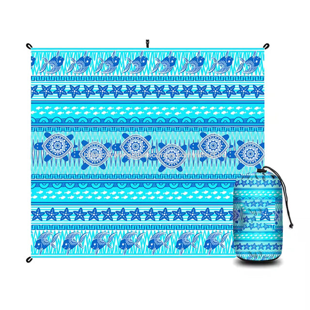 Manta de Praia Personalizada Sem Areia, Impermeável, com Bolso, para Camping e Piquenique for sale at factory direct price