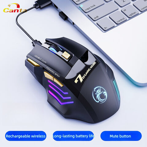 Wireless Gaming Mouse Rechargeable Usb2.4g Bluetooth Wireless Mice With ...