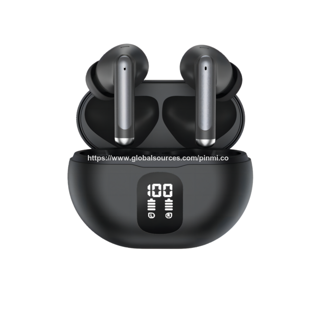 Écouteurs sans fil S76 2024 Bluetooth 5.4 Stéréo Bass avec suppression du bruit 4 micros Affichage LED Écouteurs intra-auriculaires pour ordinateur portable tablette téléphone