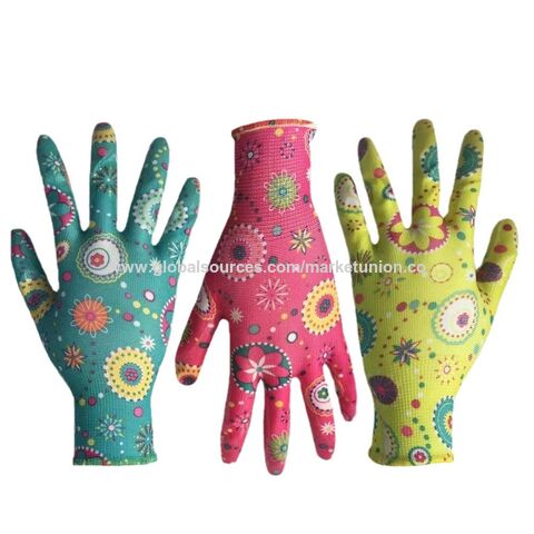 Gants de Jardin pour Femmes, Gants de Travail de Jardinage Enduits de Nitrile Respirants pour Femmes, Taille Moyenne for sale at factory direct price